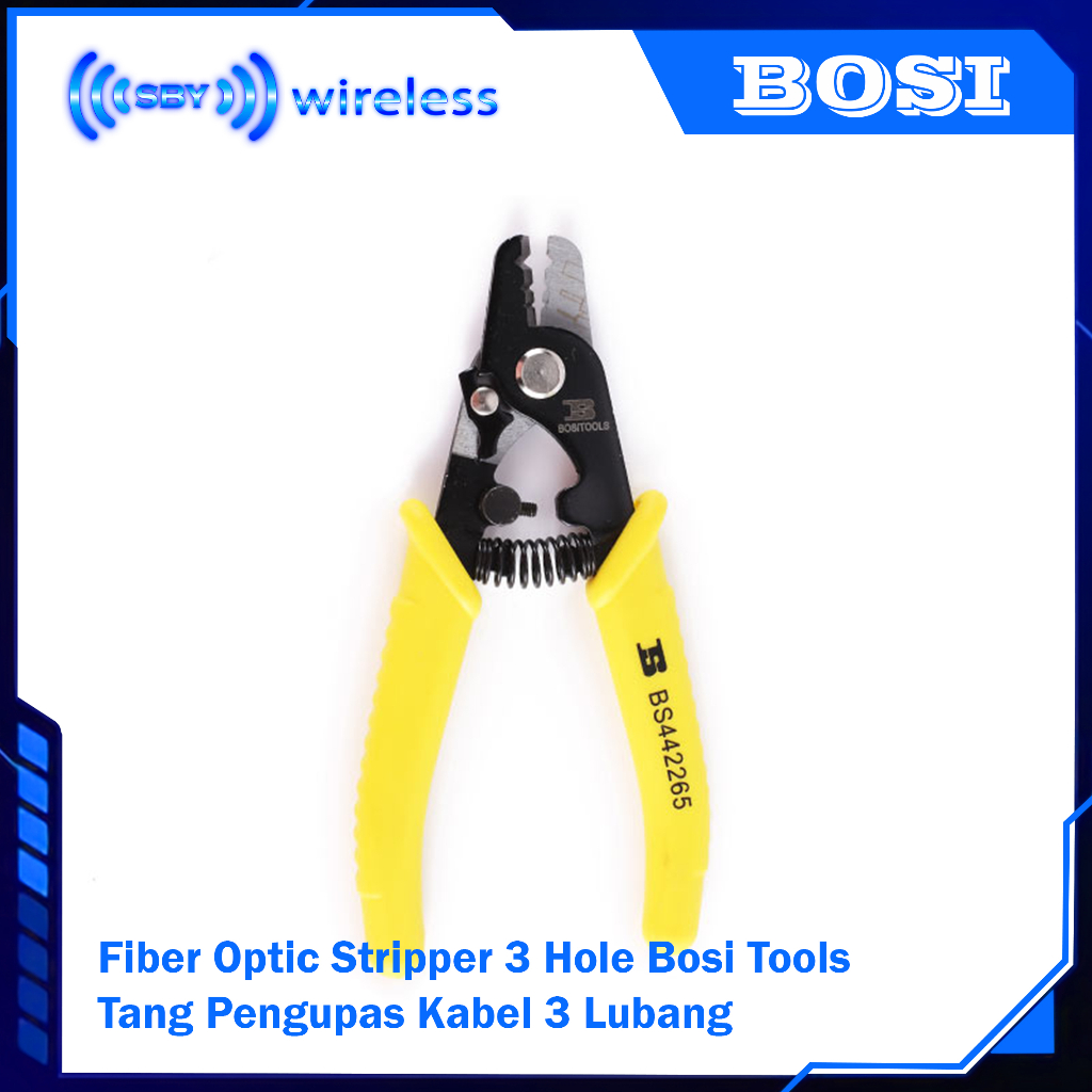 Fiber Optic Stripper 3Hole Bosi Tools/Tang Pengupas Kabel 3 Lubang