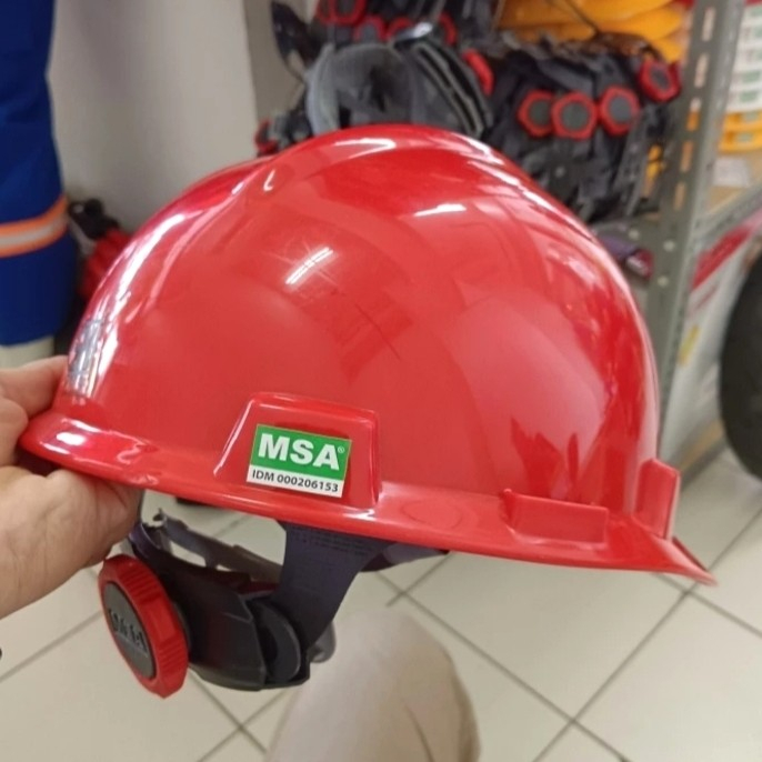 Helm Proyek MSA Lokal Fastrack Merah / Helm Tambang Original Promo