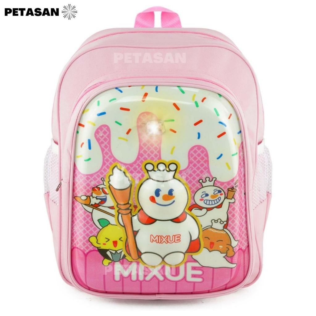 PTS - BISA NYALA RANSEL EMBOSS LED MIXUE - RANSEL MIXUE - TAS SEKOLAH ANAK - TAS MIXUE - RANSEL SEKOLAH ANAK - TAS ANAK