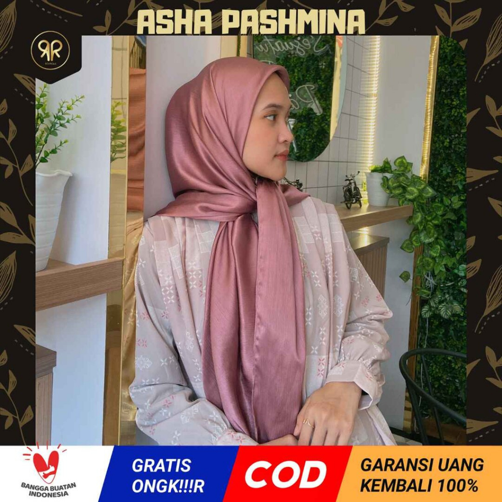 AR – Asha Hijab Jilbab Kerudung Pashmina Pasmina Cradenza Silk Cardenza Ukuran 180x75 Panjang Premiu