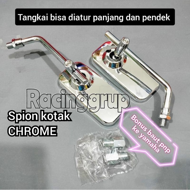 Spion CB CLASSIC RXKING TIGER GL Kotak Tangkai Besi Universal Motor universal