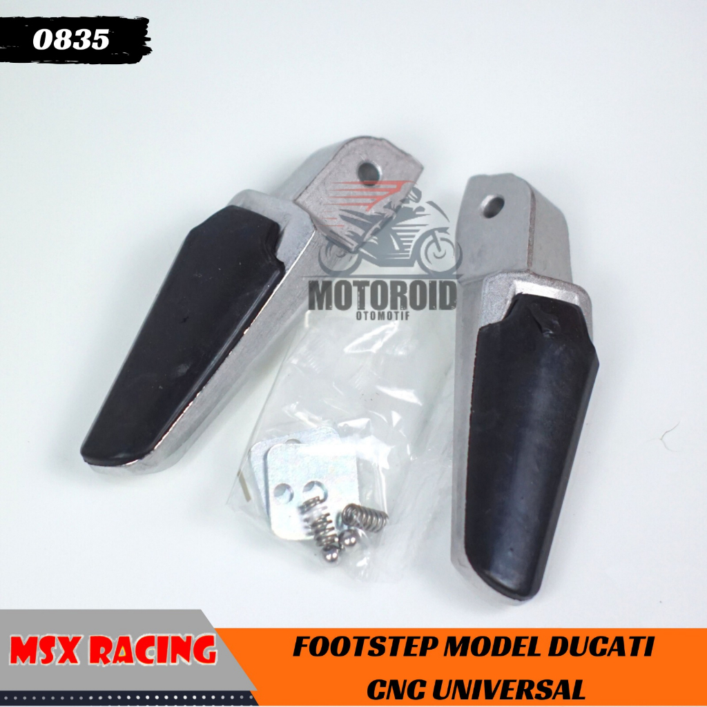 Step Aprilia Karet Elastis Aman Safety Anti Slip Universal Silver Chrome