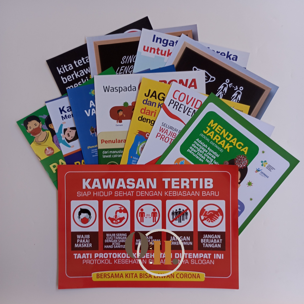 Paket Lengkap Poster - Paket Poster Tema Covid 19 - Poster Corona