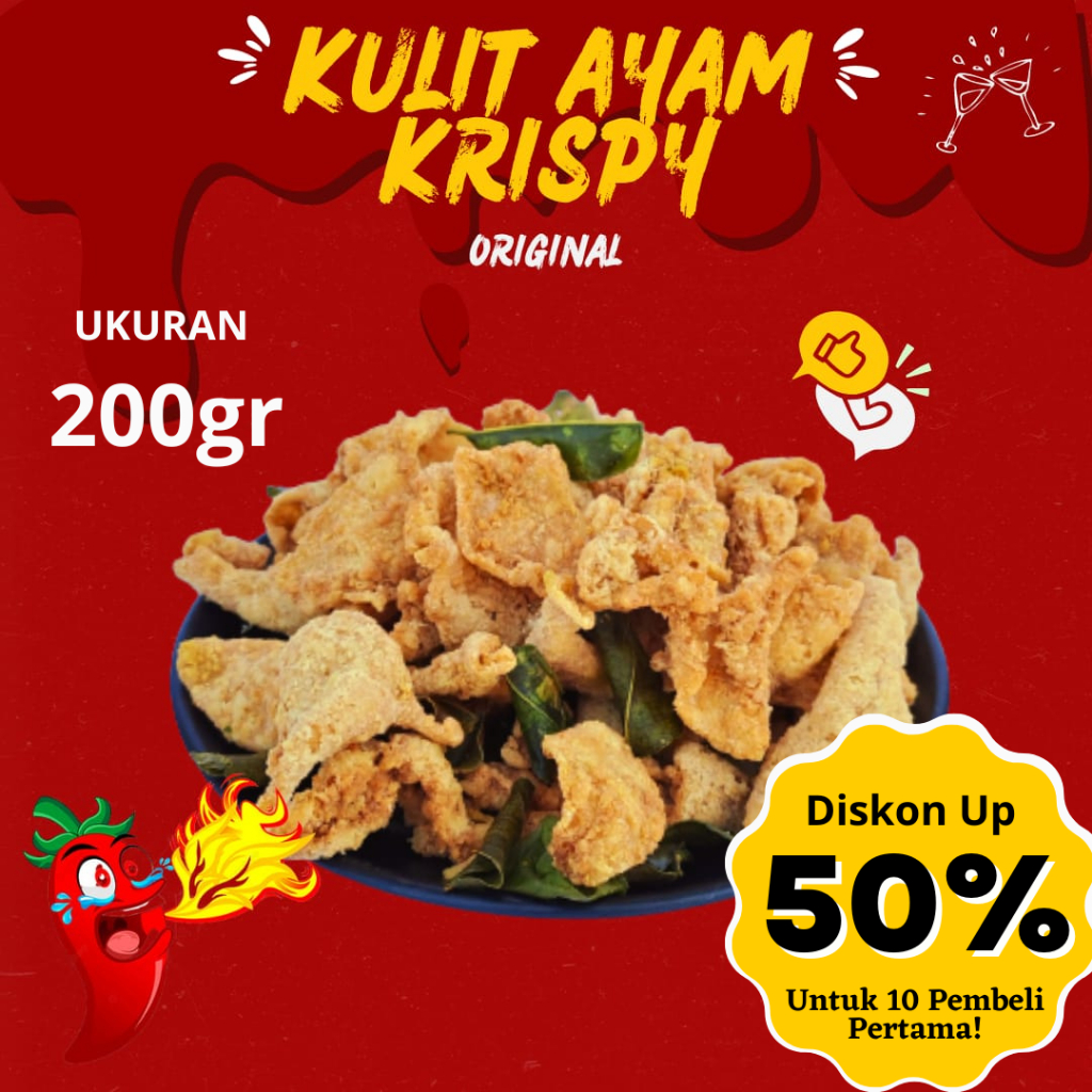 

KERIPIK KULIT AYAM GURIH AROMA DAUN JERUK UKURAN 200 GRAM