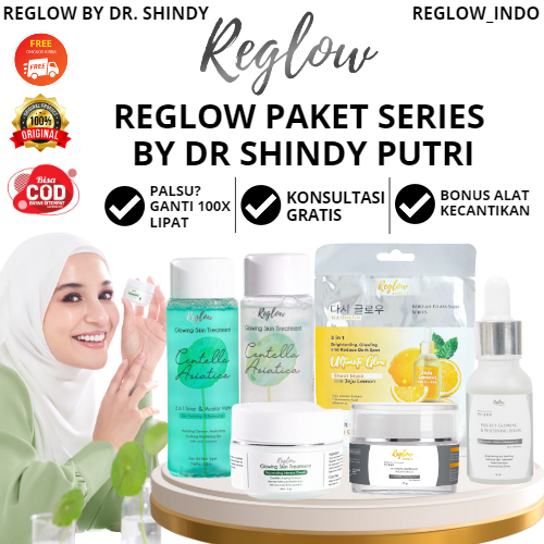 Paket Reglow dr Shindy Lengkap Murah Skincare Original Untuk Flek Acne Wajah Kusam Berminyak Berjerawat Bruntusan Penghilang Komedo Milia Kulit Kering Sensitif Re glow Beauty Official Store