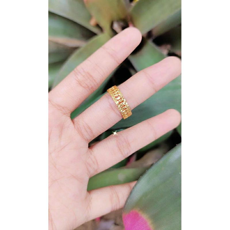 Cincin Sisik Naga Keliling  Emas 24k (916)