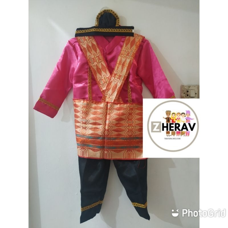 baju adat Aceh anak laki atau perempuan TK SD SMP ukuran S M L XL XXL Dewasa