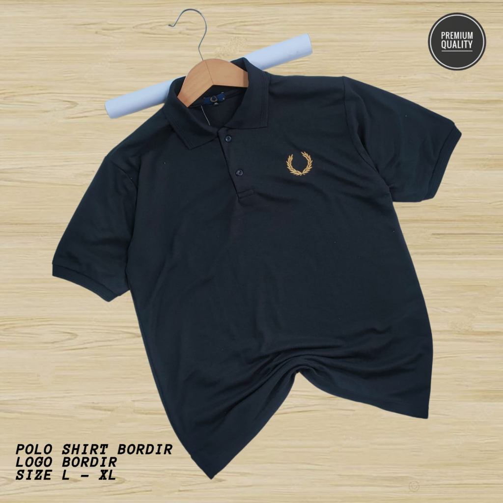 Kaos Polo Atasan Tshirt Berkerah Premium Pria Dewasa Lengan Pendek Bordir