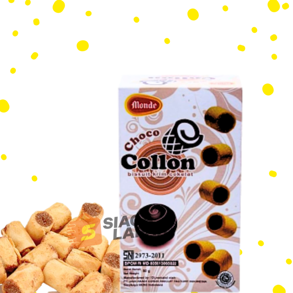 Monde Collon All Varian 50gr Biskuit Krim Coklat Stroberi Vanila