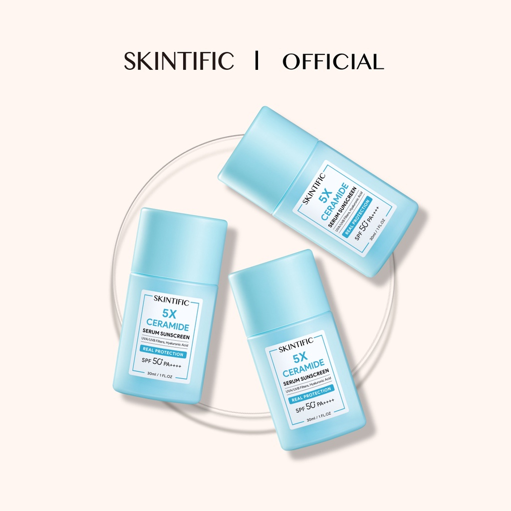 SKINTIFIC Serum Sunscreen Stick 5X Ceramide SPF50 PA++++ Skincare Sunblock 30ml