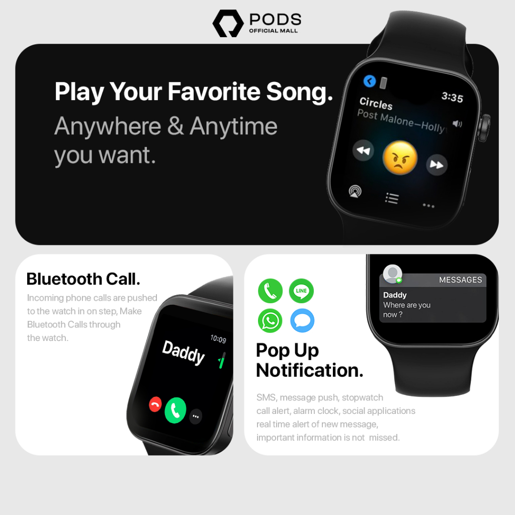 ✅ [PAKET HEMAT] ThePods Ultra Max Package [ThePods Max New 2023 + The Watch Smartwatch Series 8 Ultraa]