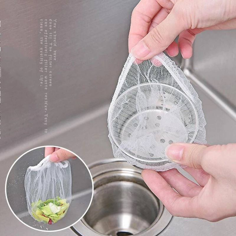 JT - 30 PCS KAIN SARINGAN WASTAFEL CUCI PIRING DAPUR KANTONG SAMPAH ANTI MAMPET / Jaring Saringan Wastafel filter cuci piring sisa sampah makanan Sink Filter Net Strainer