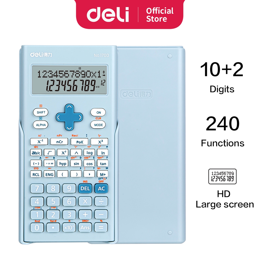 DODORY DELI001 Calculator Scientific Kalkulator 240 Fungsi Kalkulasi 3 Warna 1700