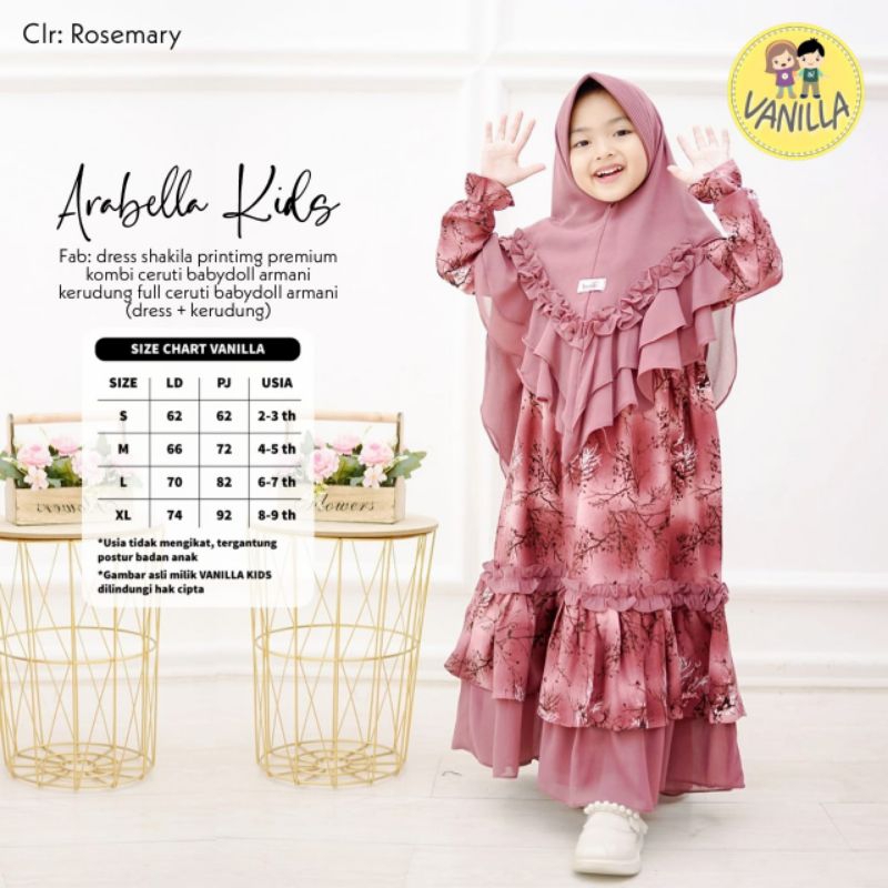 ARABELLA KIDS ORI VANILLA KIDS GAMIS ANAK PEREMPUAN