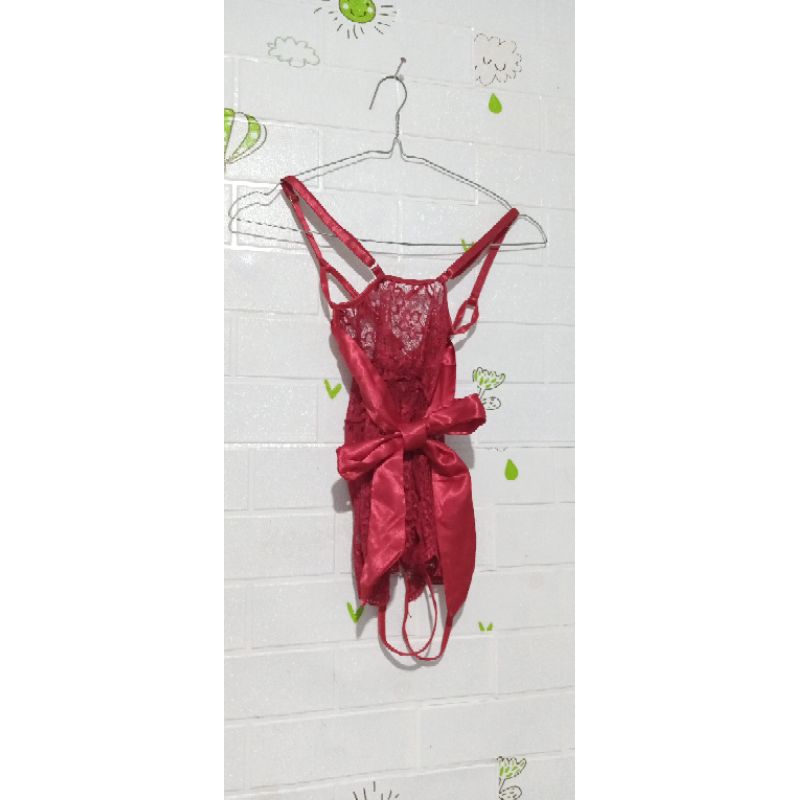 LINGERIE PENDEK MERAH PRELOVED