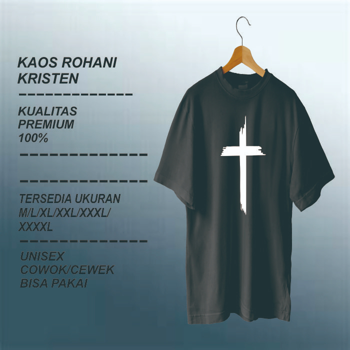KAOS ROHANI/ SALIB/ CROSS/ UNISEX/ BAJU ROHANI