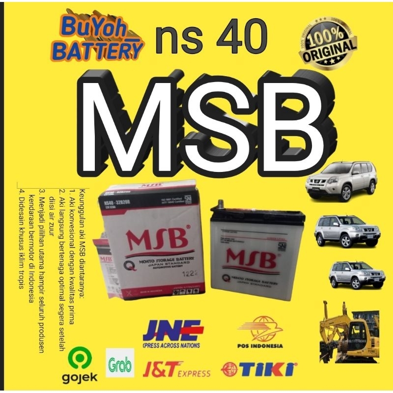 Aki mobil suzuki carry futura MSBns40 basah
