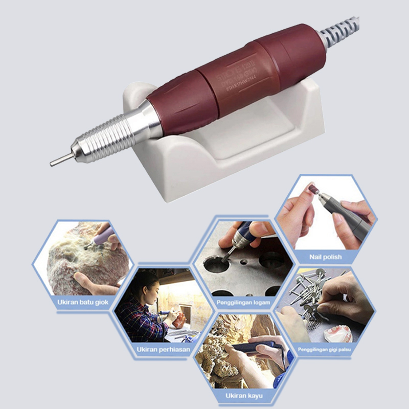 ⚡Free Gift⚡65W Mesin Ukiran 35000rpm Nail Drill Machine/Strong207B /Multi-Fungsional/Dental Micromotor/Pedicure Machine