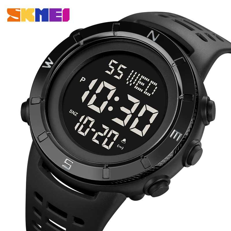 Jam Tangan Pria Digital Sport Watch Alarm Waterproof LED Light Jam Digital Premium Desain Efisien Anti Air