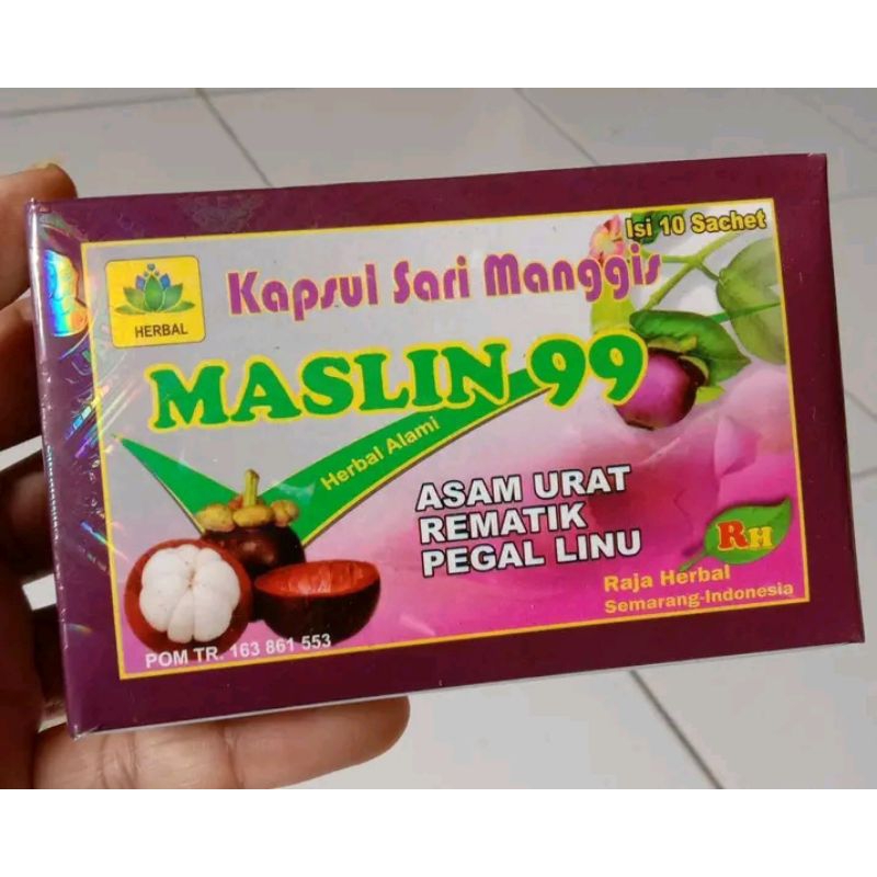 Maslin 99 Kapsul Sari Manggis Asam urat Original100%