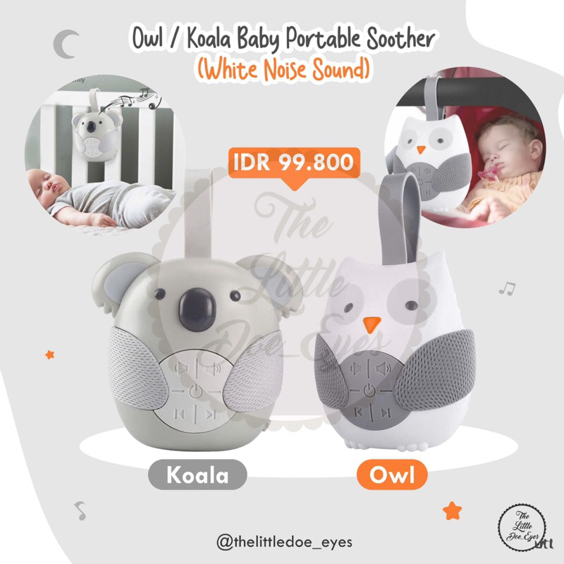 Owl / Koala Baby Portable Soother (White Noise Sound)