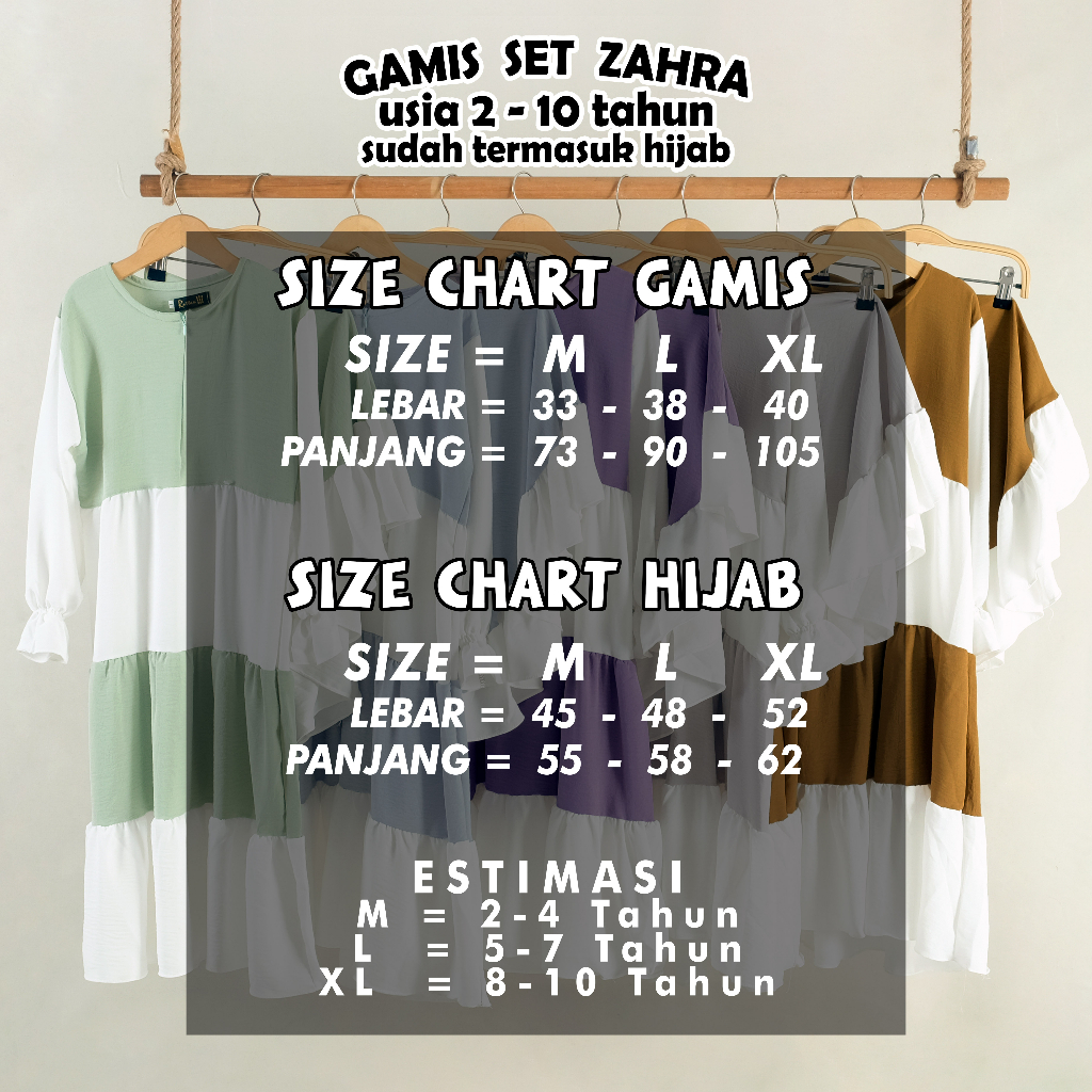 PROMO 11.11 SALE - MAN JADDA - Setelan Baju Gamis Anak dan Hijab 2-10 Tahun Crinkle Airflow Stelan Gamis Manasik Anak Zahra Series