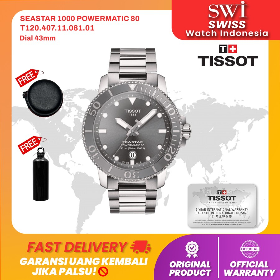 Jam Tangan Pria Analog Tissot T120.407.11.081.01 Seastar 1000