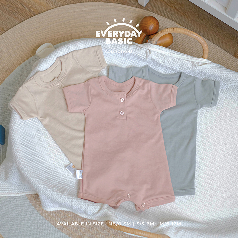 Kiki Pup - Short Sleeve Romper / Jumper Playsuit Baju Terusan Bayi