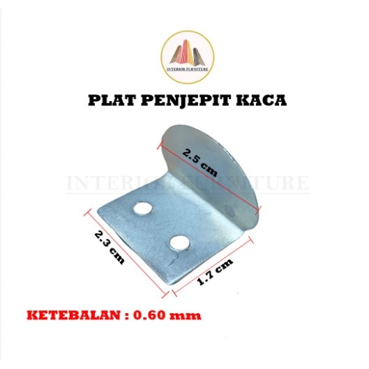 Plat Penjepit Kaca (L) Kaca / Kayu