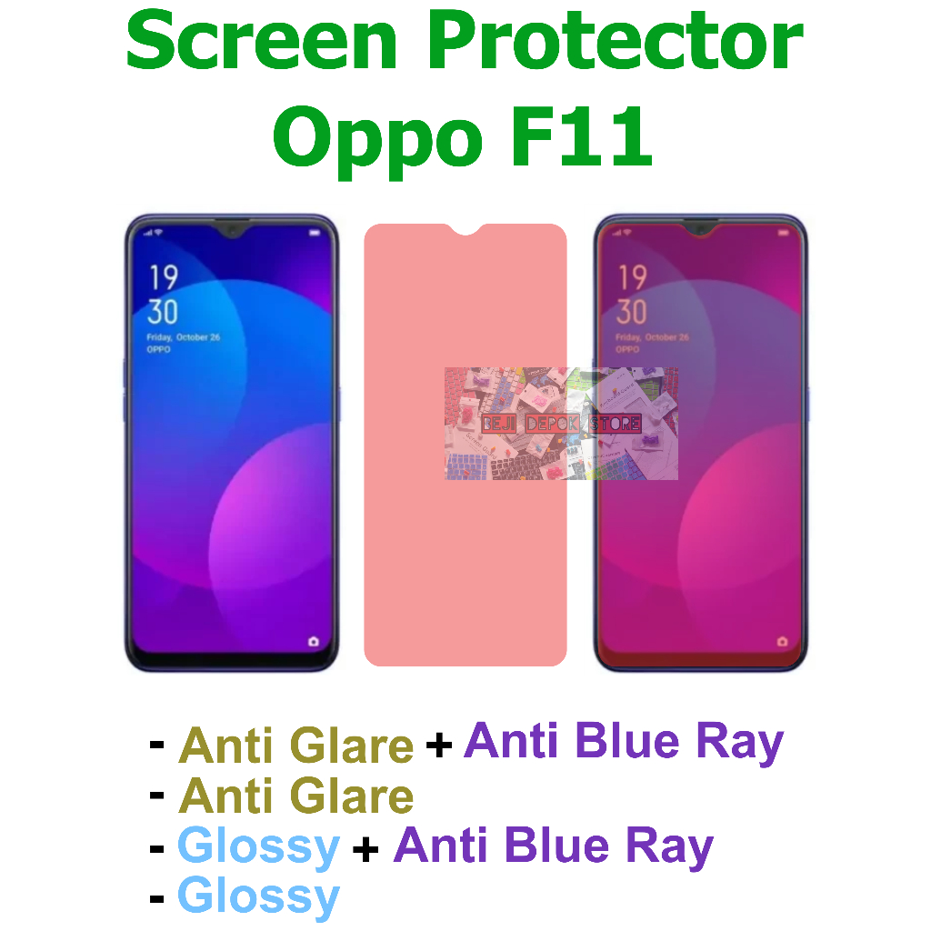 Oppo F11 Screen Protector Guard Pelindung Layar Plastic PET Original