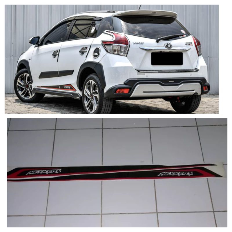 List body stiker Toyota Yaris Heykers CVT 2017 / List body stiker Toyota Yaris Heykers tahun 2017/ L