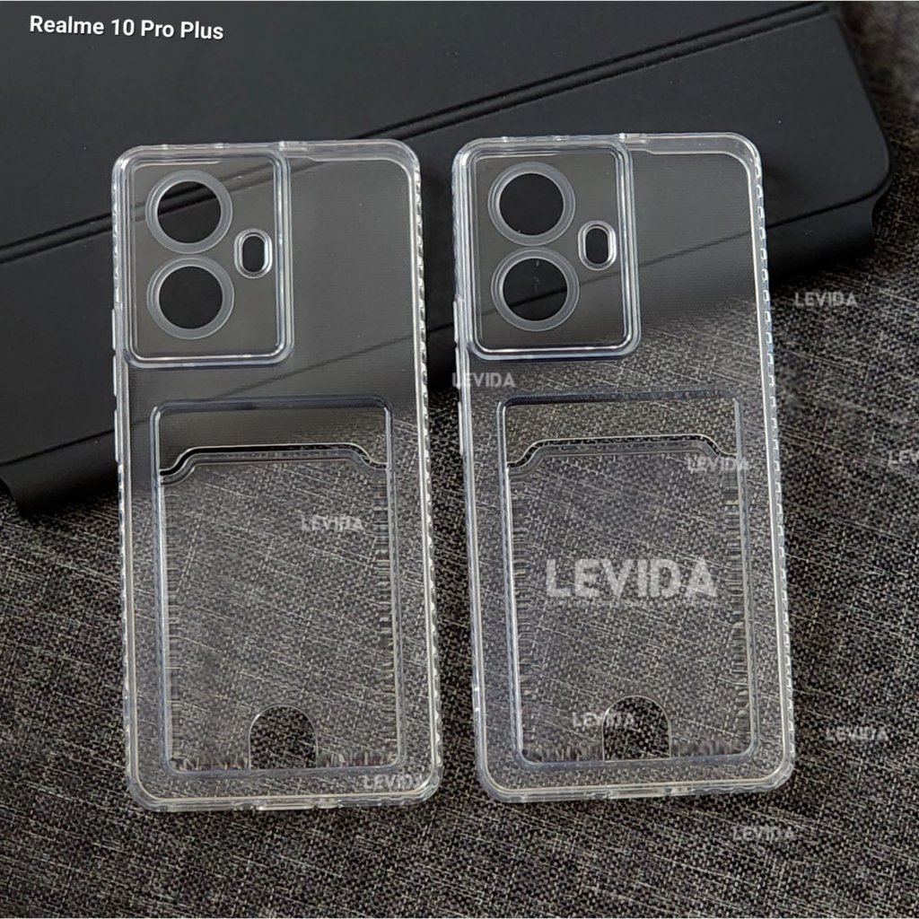 Realme 10 Pro Realme 10 Pro Plus Card Case Clear / Slot Kartu Bening Case Realme 10 Pro Realme 10 Pr