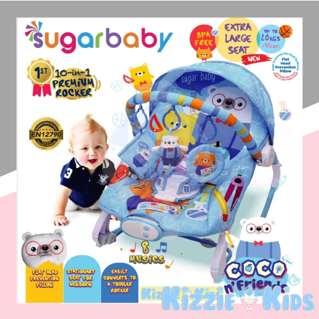 Sugar Baby Bouncer 10 in 1 Premium Rocker