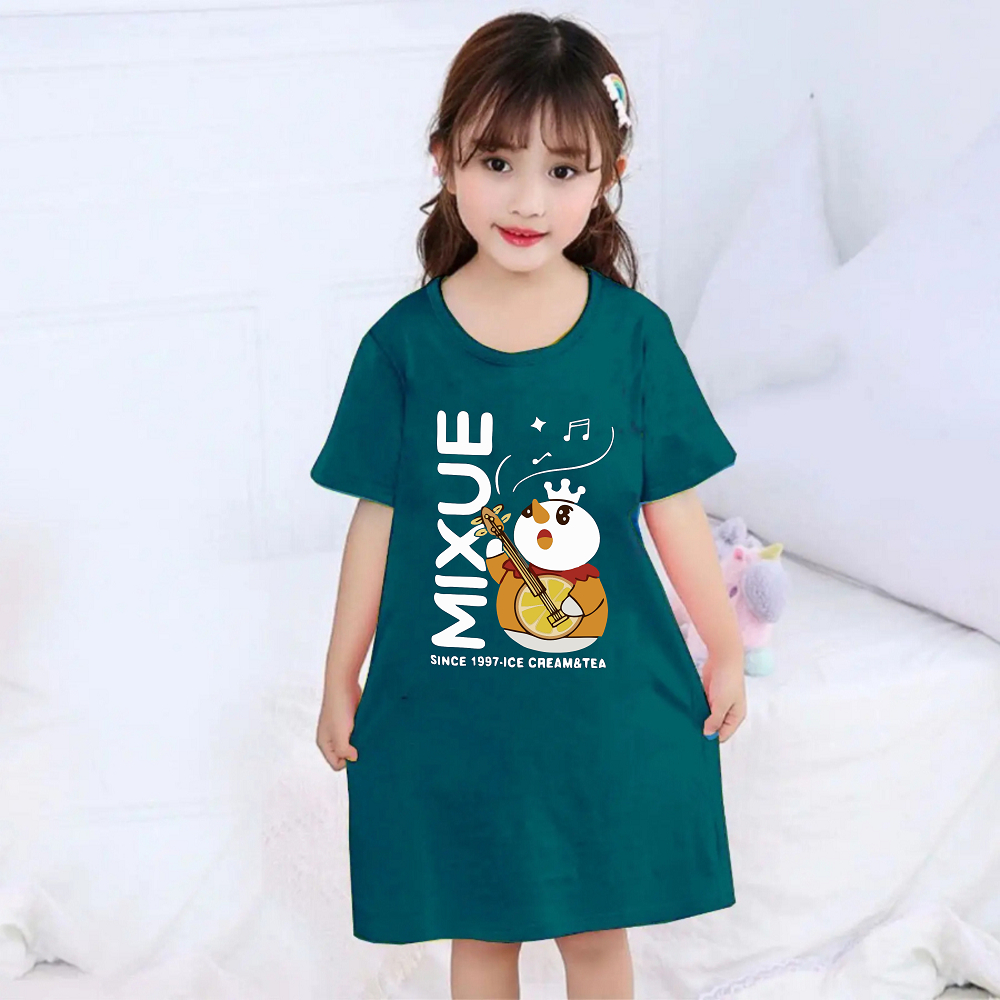 Lexander Daster Anak Perempuan 1 sampai 10 Tahun Dress Anak cewek Mixue Gitar