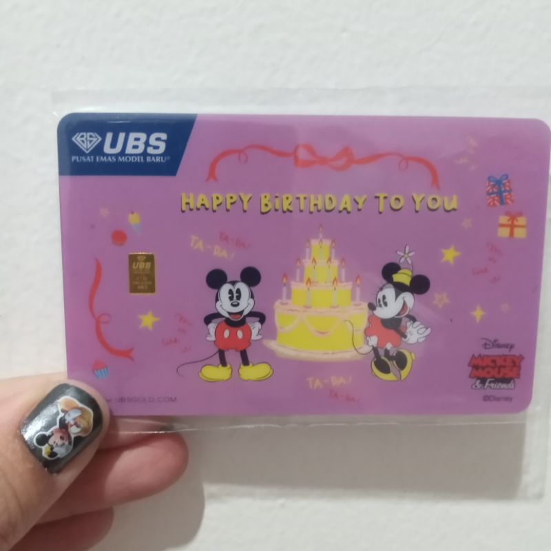 UBS Mickey Mouse Happy Birthday HBD 0.1