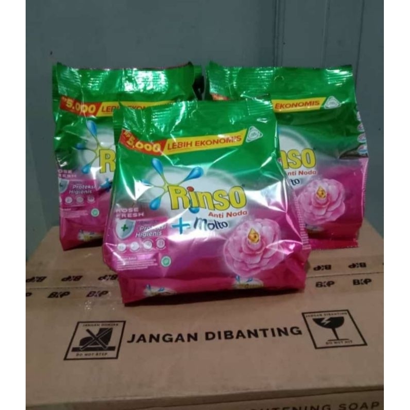 RINSO MOLTO DETERJEN BUBUK 5000 an / RINSO BUBUK DETERJEN PLUS MOLTO ANTI NODA ROSE FRESH