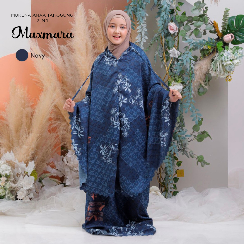 PUSAT MUKENA TASIK - MUKENA ANAK TANGGUNG 2 IN 1 MAXMARA SILK TAS PREMIUM MOTIF