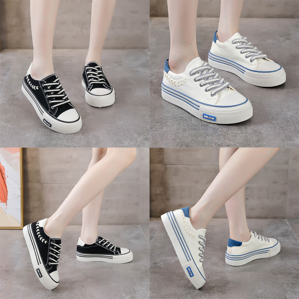 FREE KOTAK SEPATU!!! SALE!!! SEPATU WANITA CANVAS FASHION IMPORT GOOD QUALITY PREMIUM- CF02