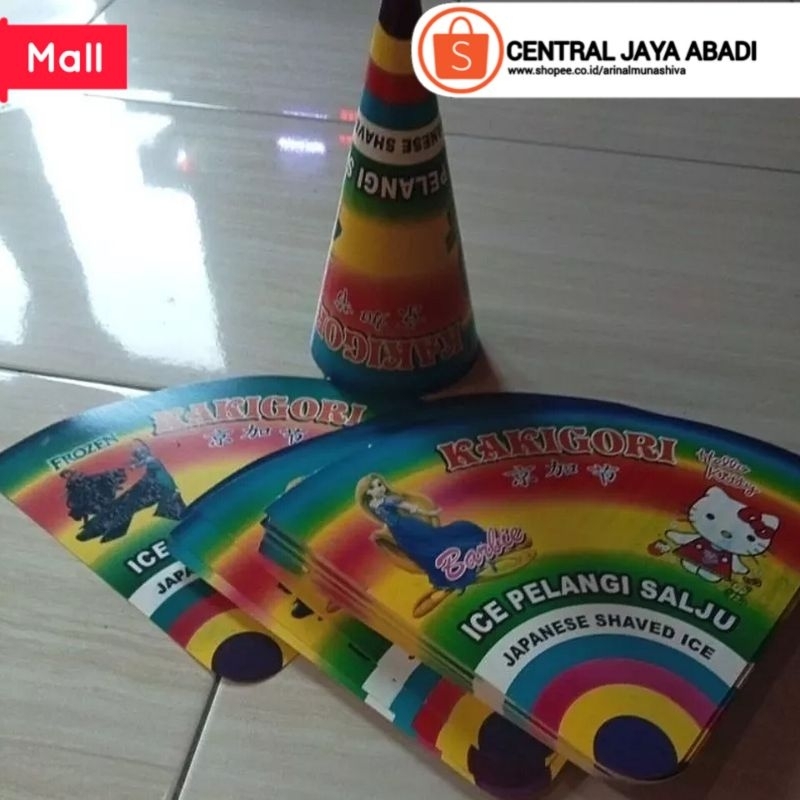 

100 LEMBAR KERTAS ES SALJU VIRAL | BUNGKUS KERTAS ES PELANGI PRODUK TERBARU | KEMASAN ES KAKIGORI BAHAN IVORY PUTIH HIGH QUALITY | CONTONG ES SERUT | ARINA SHIVA GROUP 54