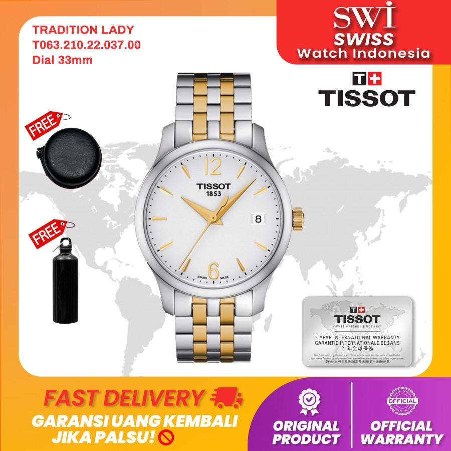 Jam Tangan Wanita Tissot T063.210.22.037.00 Tradition Lady Analog