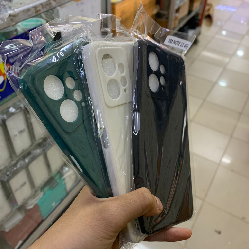 REDMI NOTE 12 Case softcase liquid warna macaron square colour silikon karet casing cover