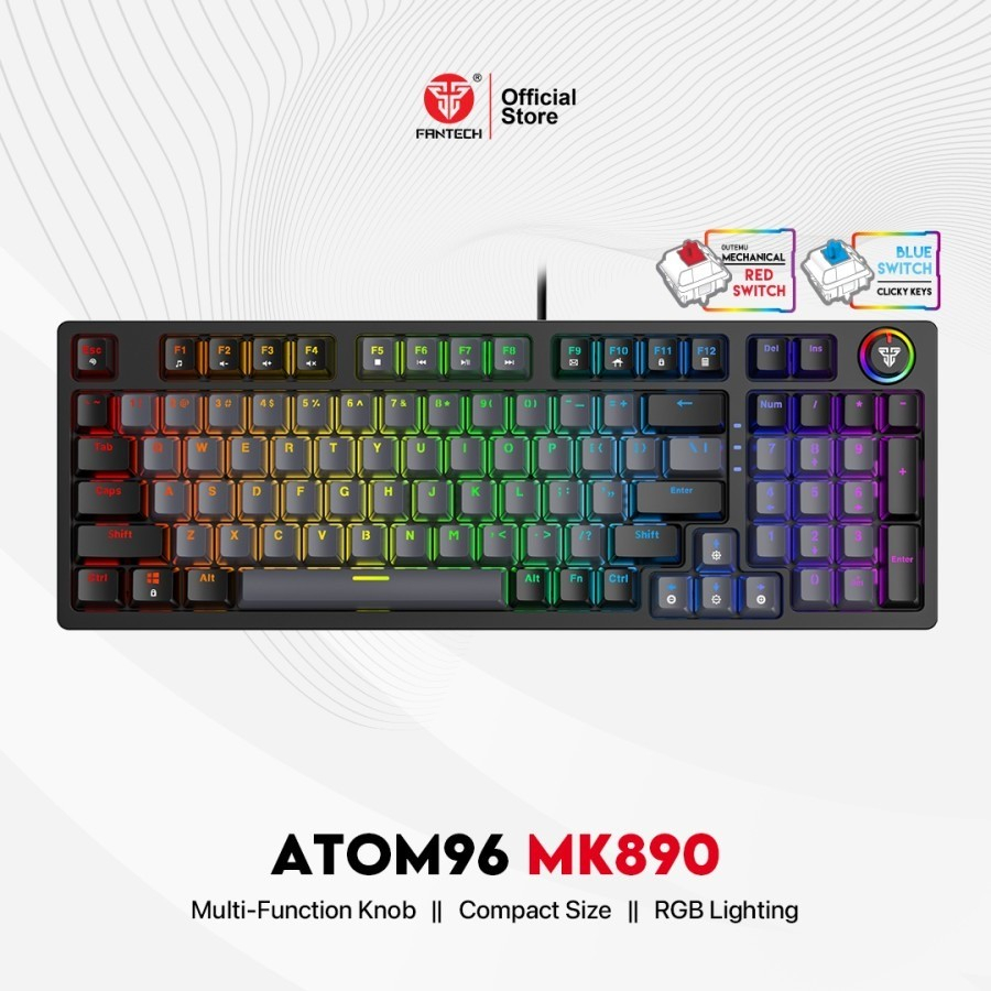 Fantech ATOM96 MK890 RGB Keyboard Gaming Mechanical Full Size