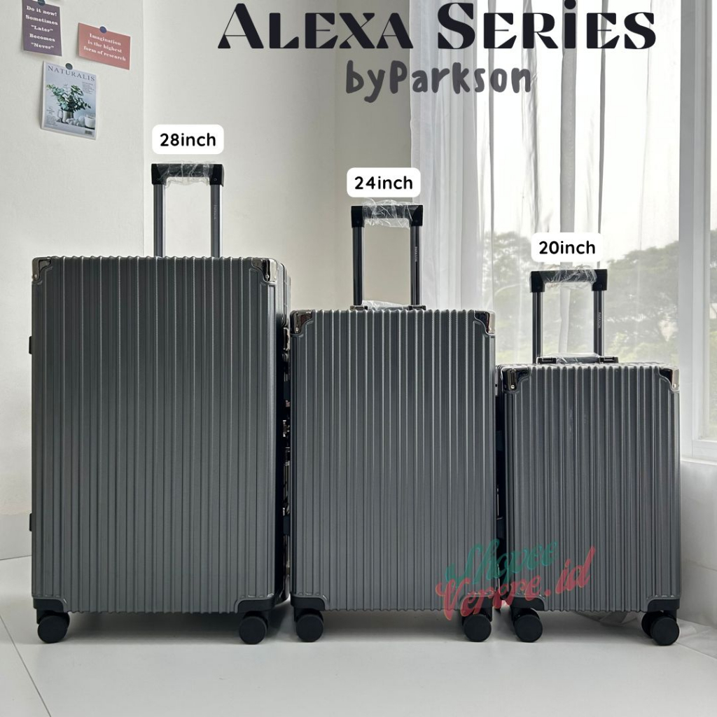 Koper Parkson ALEXA Series Cabin 20 Inch dan Bagasi 24 Inch Alumunium Frame TSA Lock SuitCase