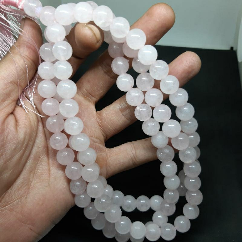 Tasbih batu rose quartz 10mm 99butir natural