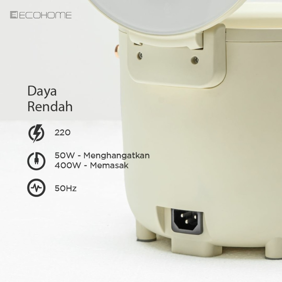 Ecohome Rice Cooker Low Carbo ELS 777 / Penanak Multifungsi ELS777 Less Sugar