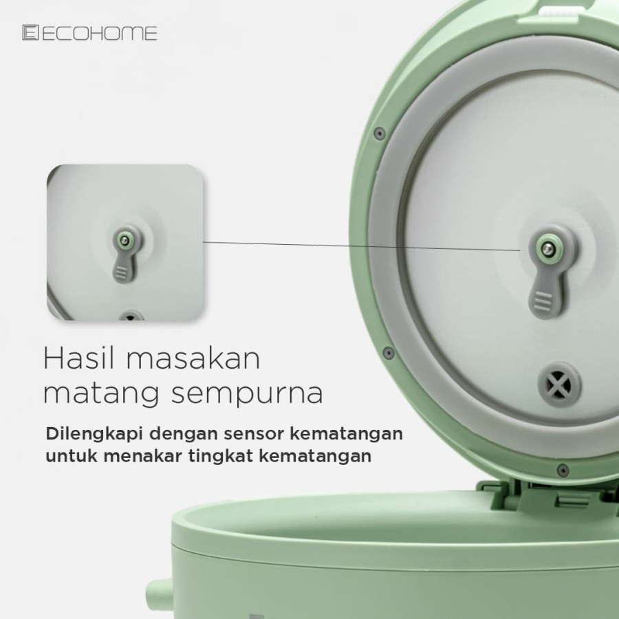 Ecohome Rice Cooker Low Carbo ELS 777 / Penanak Multifungsi ELS777 Less Sugar