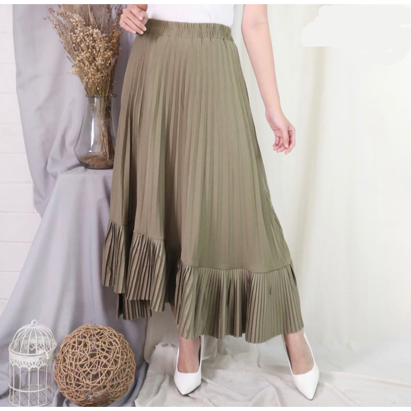 rok pleats asimetris