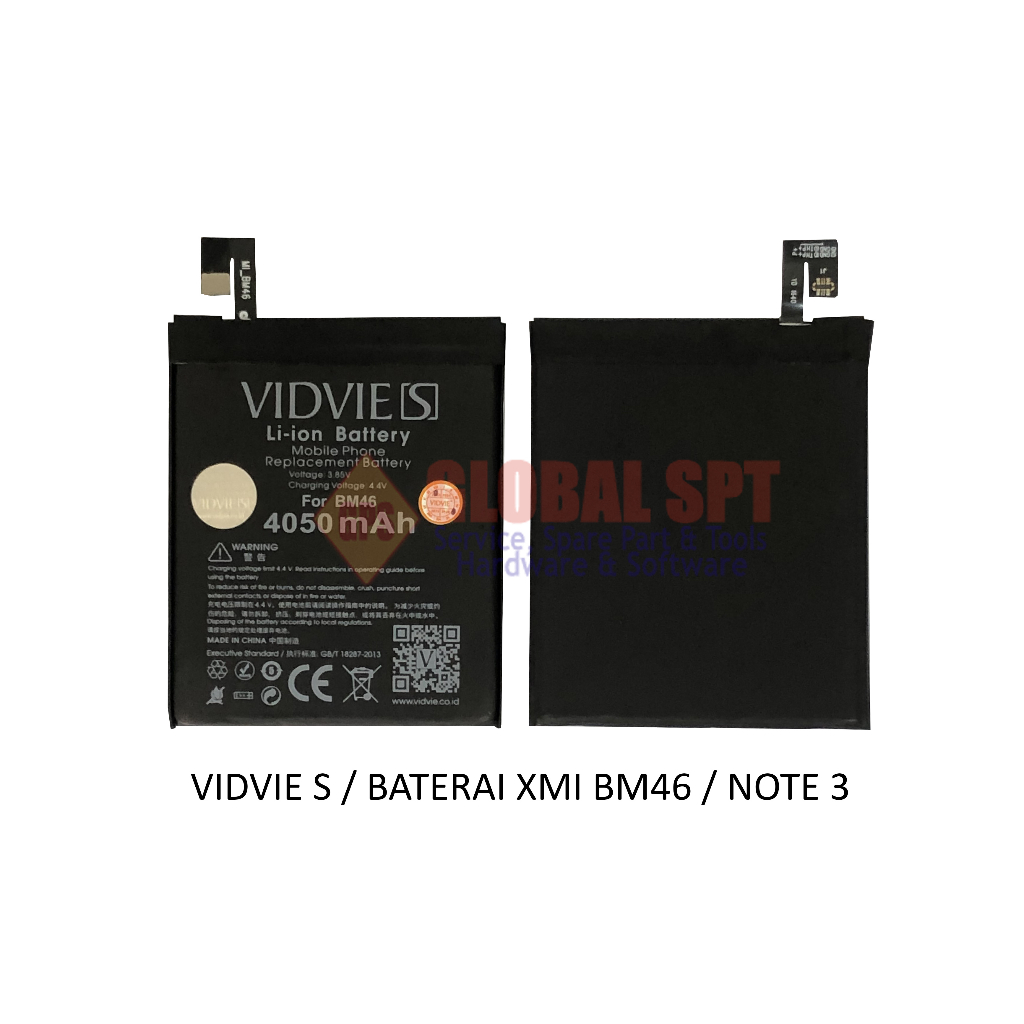 VIDVIE S / BATERAI XIAOMI BM46 / BATRE NOTE 3 / BATERE