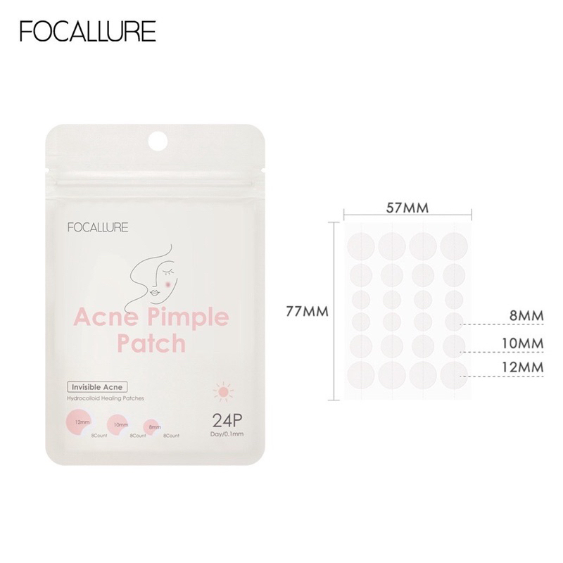 BISA COD - FOCALLURE Acne Pimple Patch Acne Treatment Day / Night
