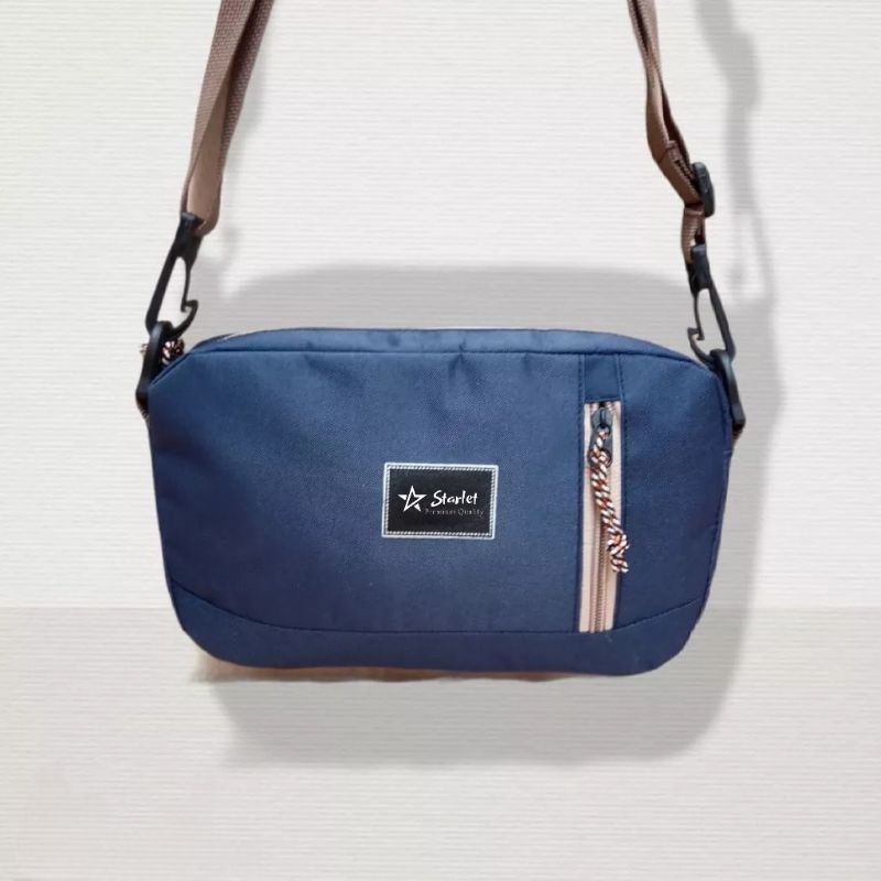 tas slempang pria waita selempang menggunakan jaring depan